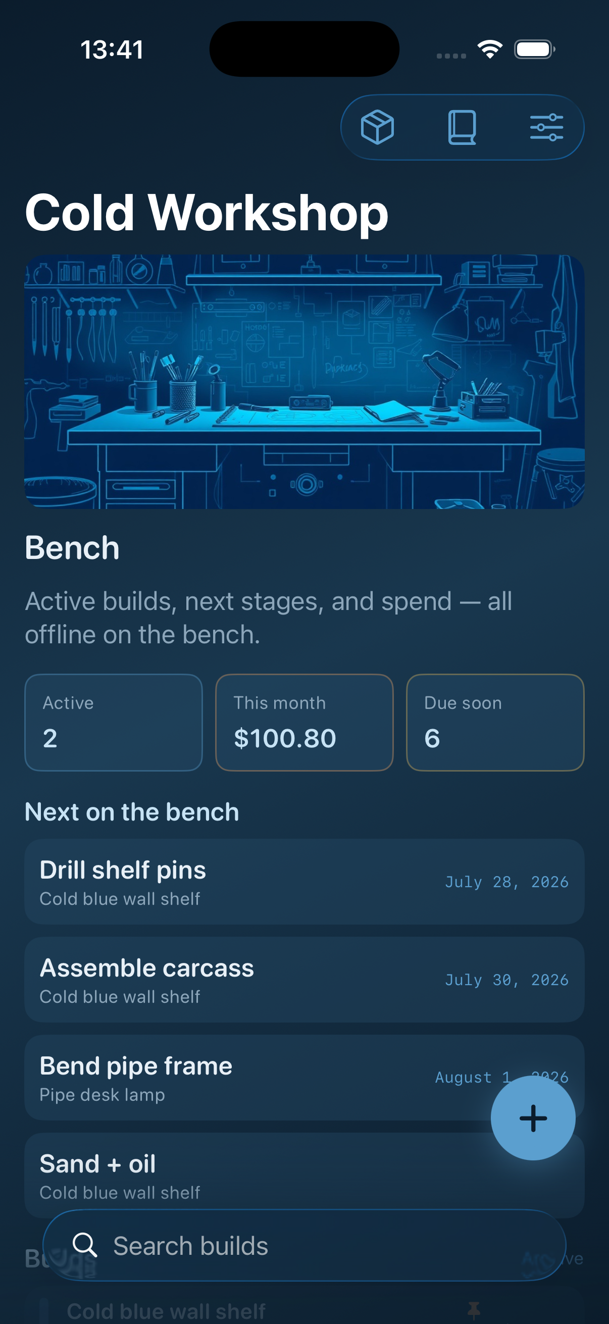Bench dashboard